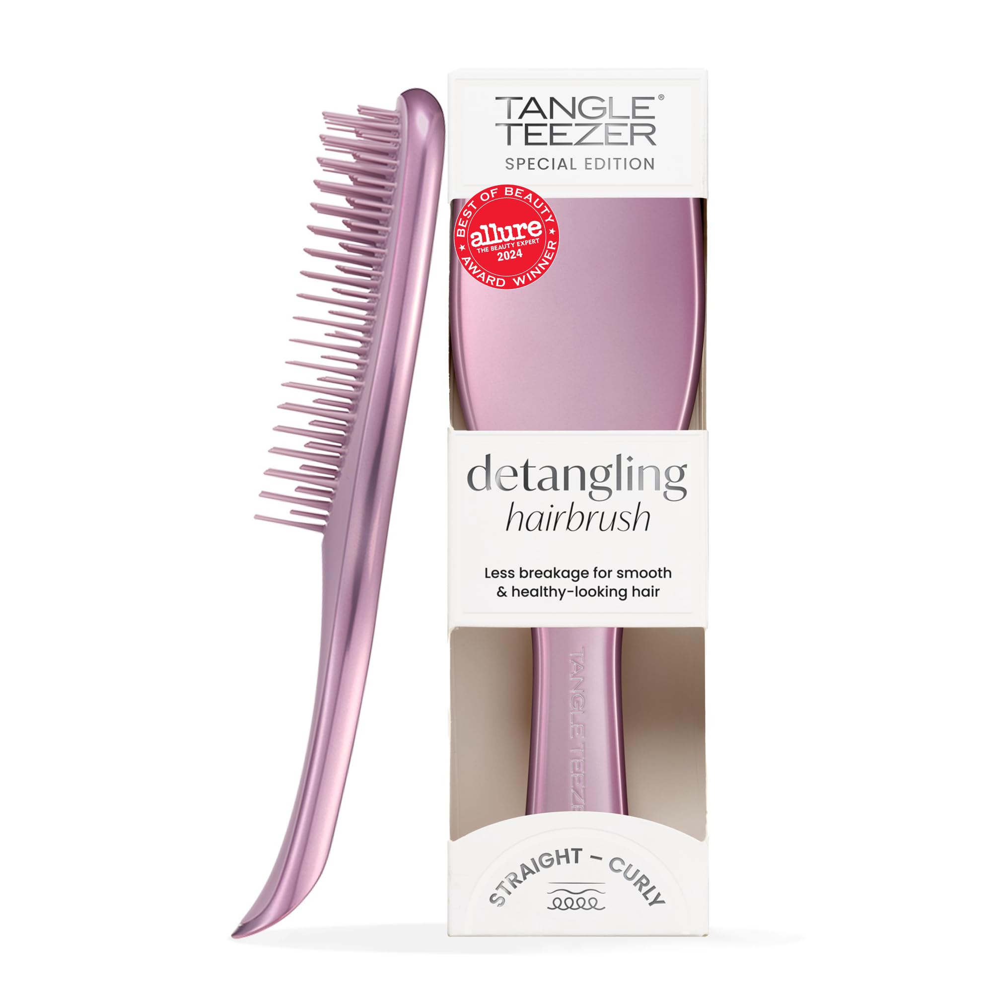 Tangle Teezer Chrome Ultimate Detangler glides through wet hair for knot-free detangling.
