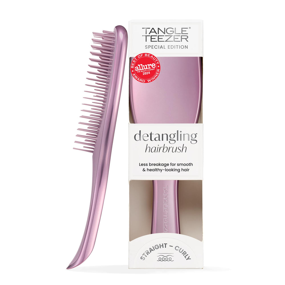 Tangle Teezer Chrome Ultimate Detangler glides through wet hair for knot-free detangling.