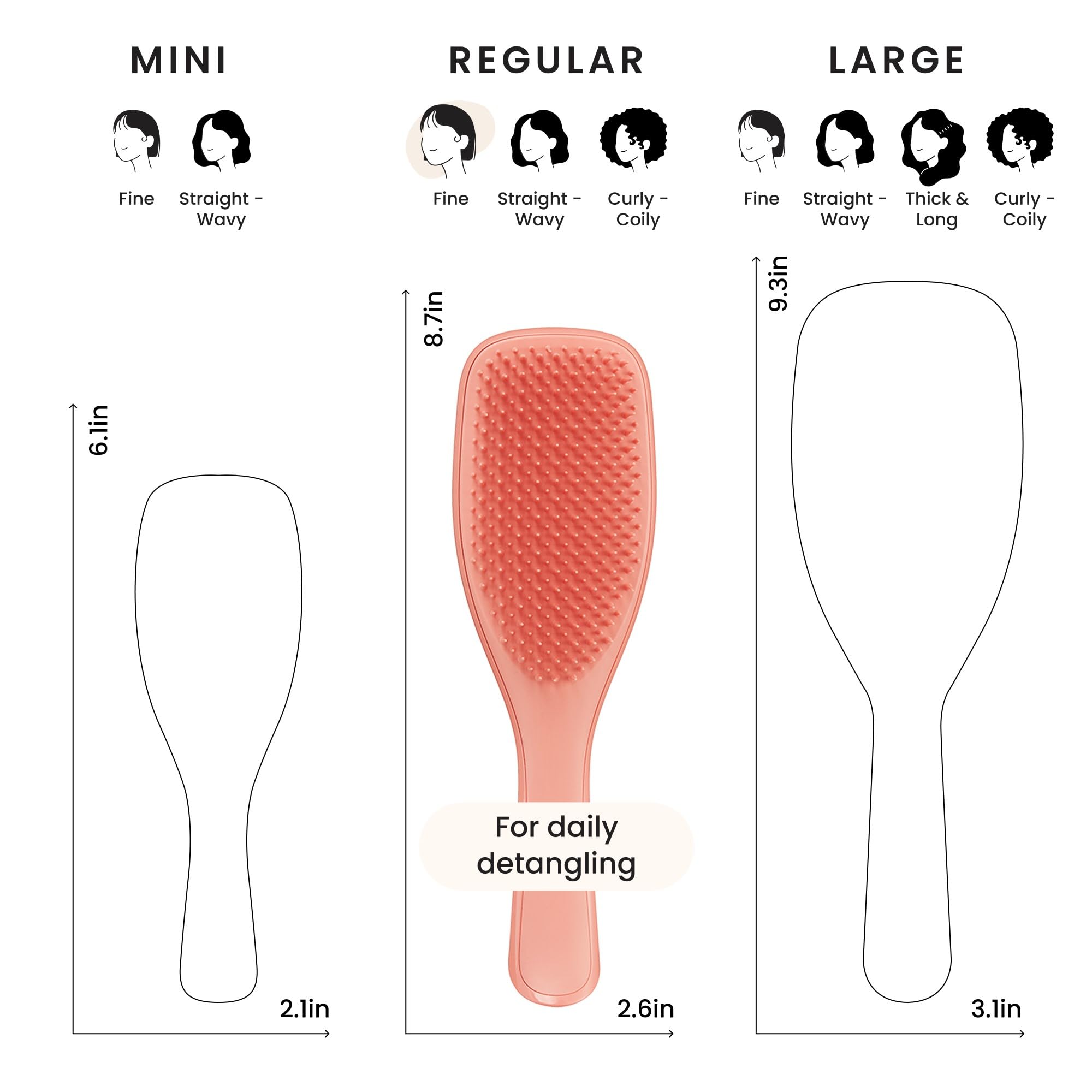 Tangle Teezer fine-fragile brush smoothing strands after detangling