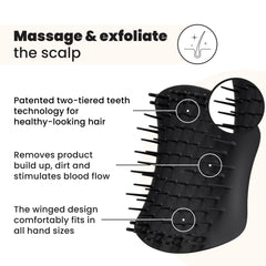 Tangle Teezer hairbrush wet use smooths hair during shower routines with scalp care.