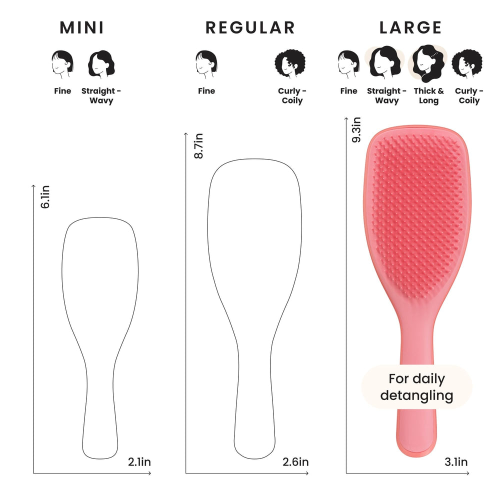 Tangle Teezer Large Ultimate Detangler distributes conditioner evenly through strands