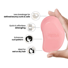 Tangle Teezer Original Detangler Brush 2-Tier Teeth close-up highlights dual-teeth design.
