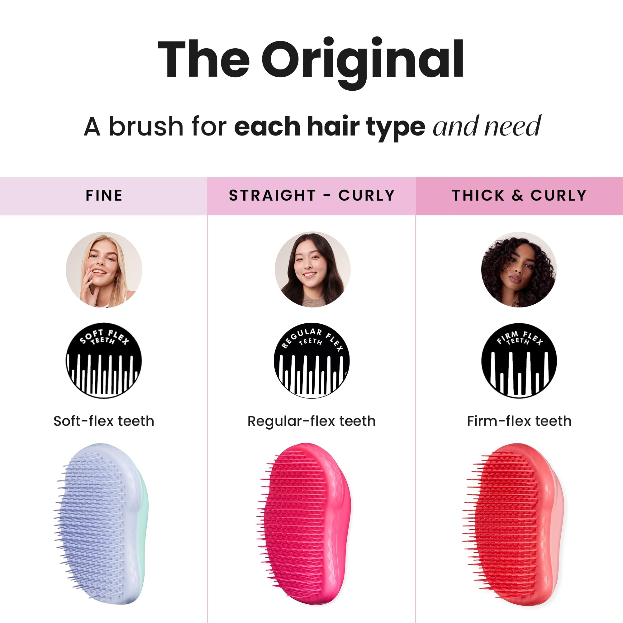 Tangle Teezer Original Detangler Brush Packaging Transition illustrates sustainable packaging.