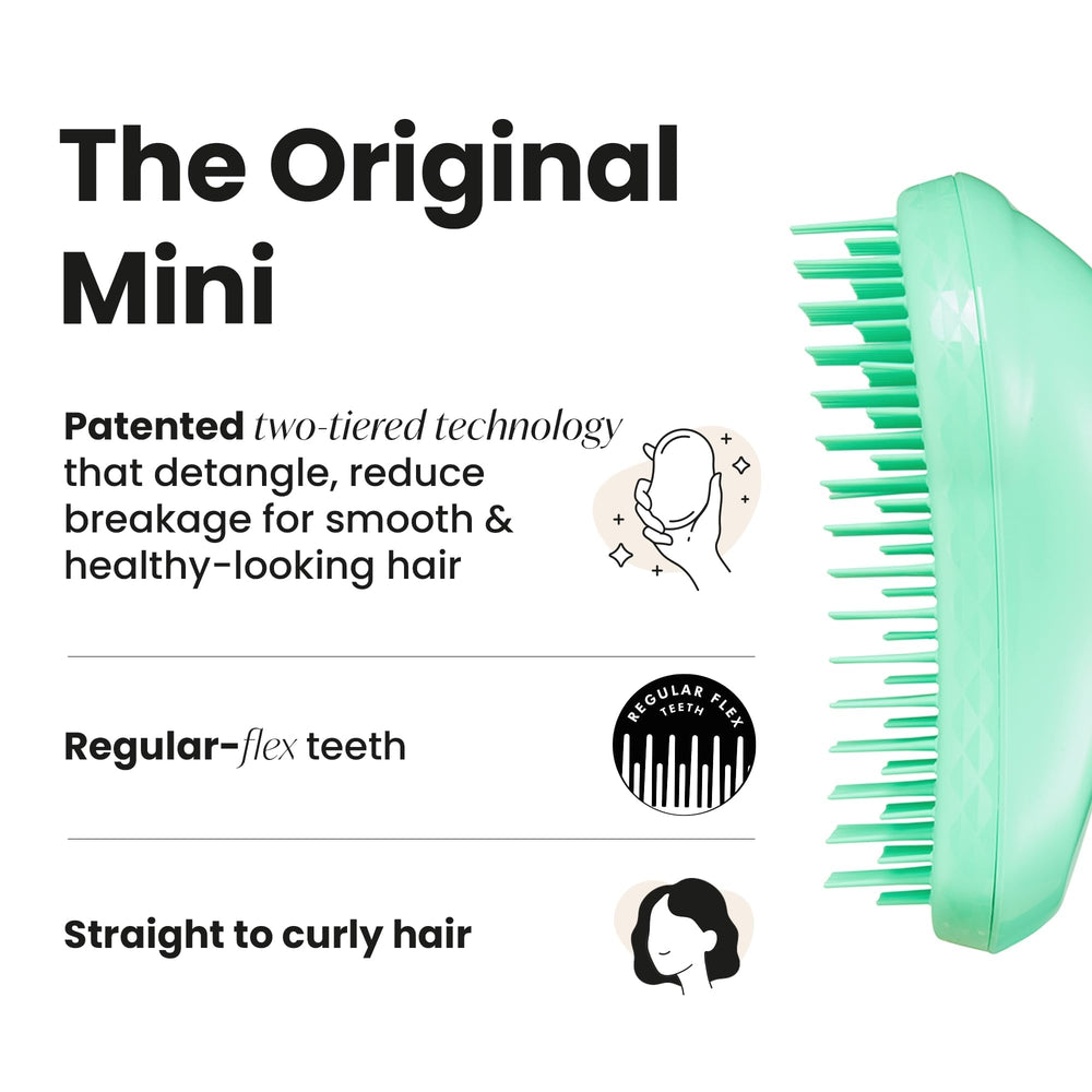 Tangle Teezer Paradise Green frizz-free shine on hair