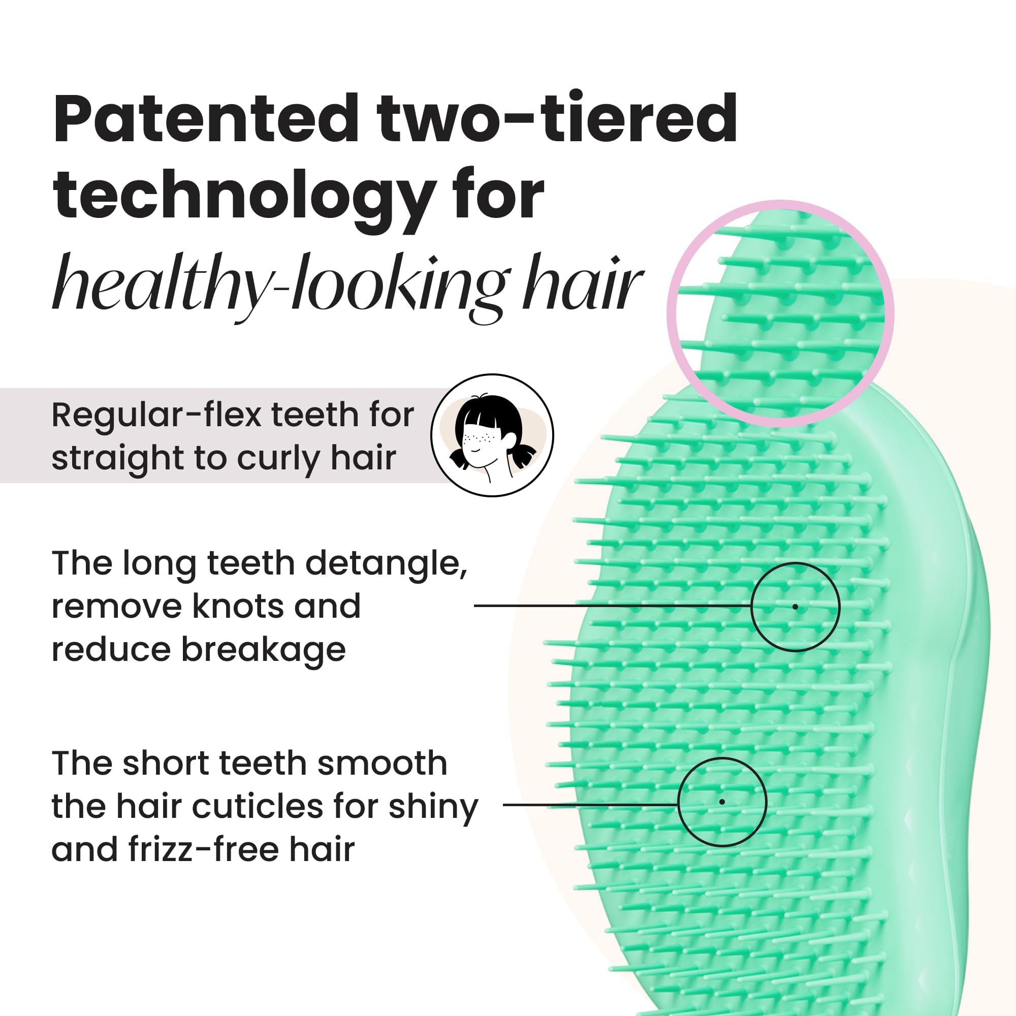 Tangle Teezer Paradise Green kids' hair tool for easy detangling