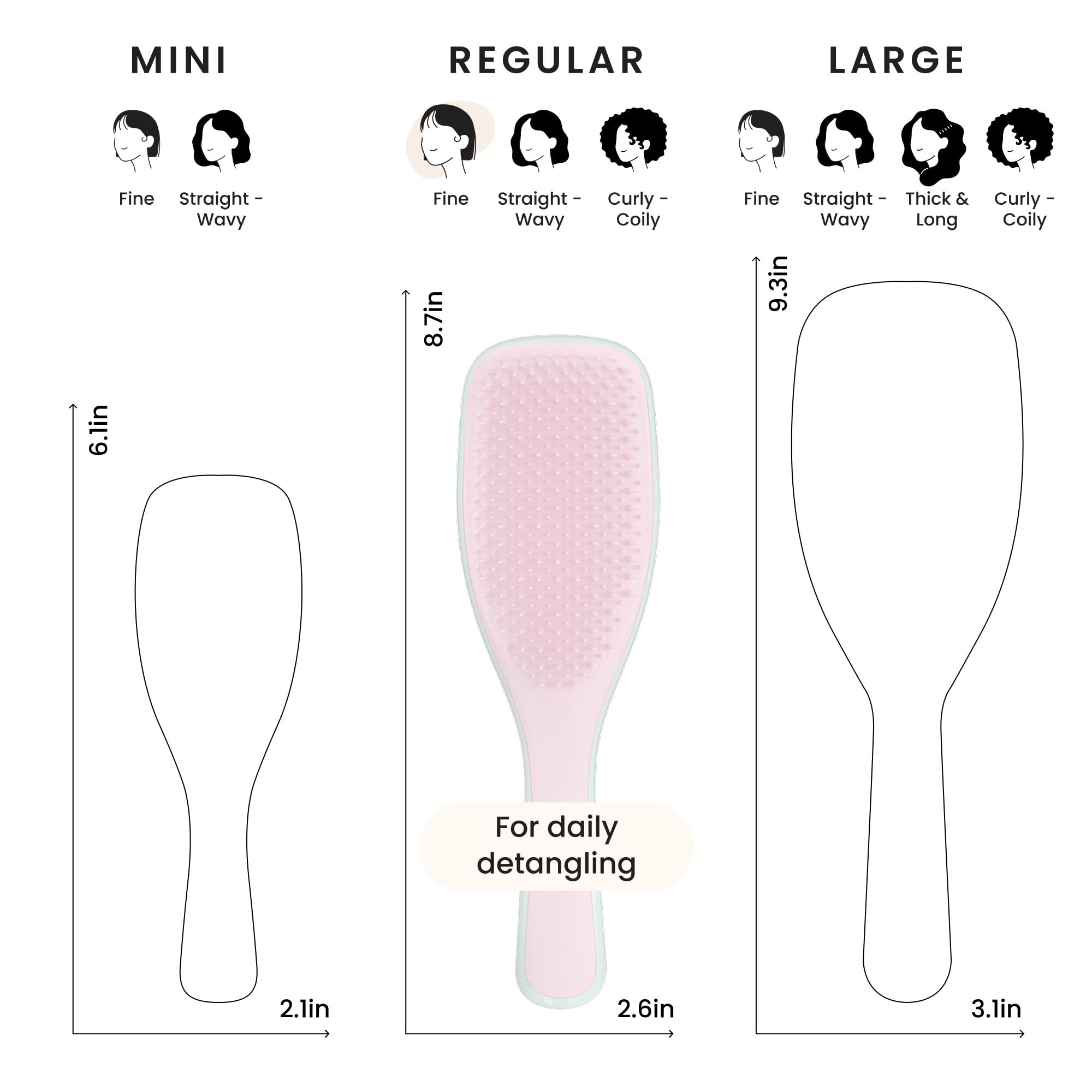 Tangle Teezer perfect shower brush distributing conditioning evenly through hair