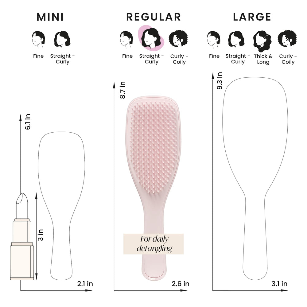 Tangle Teezer plant-based detangler brush in-shower use evenly distributes conditioner.