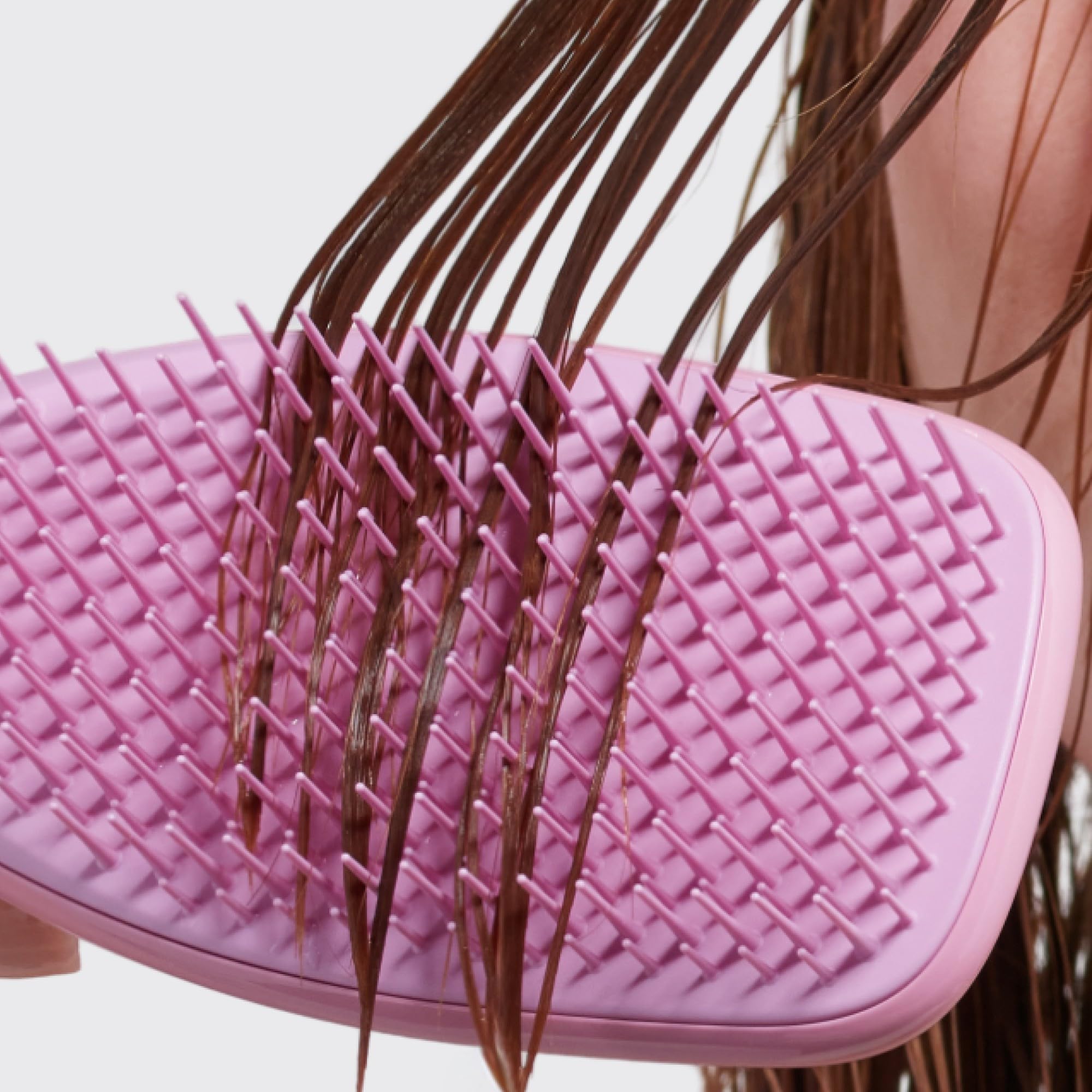 Tangle Teezer Rosebud in a styling routine for knot-free, smoother hair.