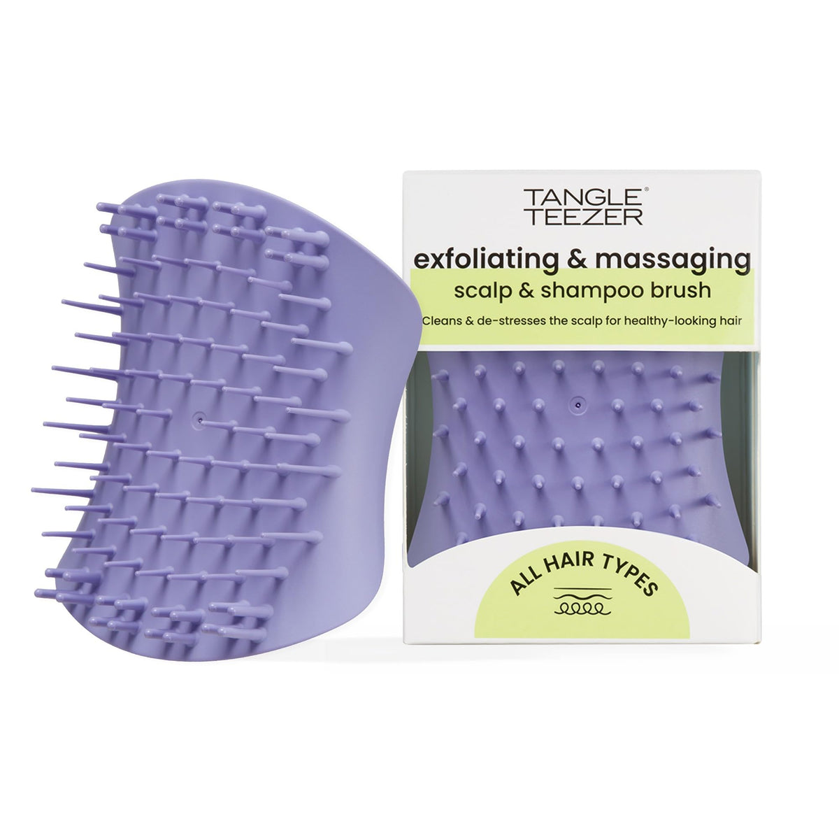 Tangle Teezer Scalp & Shampoo Brush Lavender Lite Purple for deep exfoliation and scalp refreshment