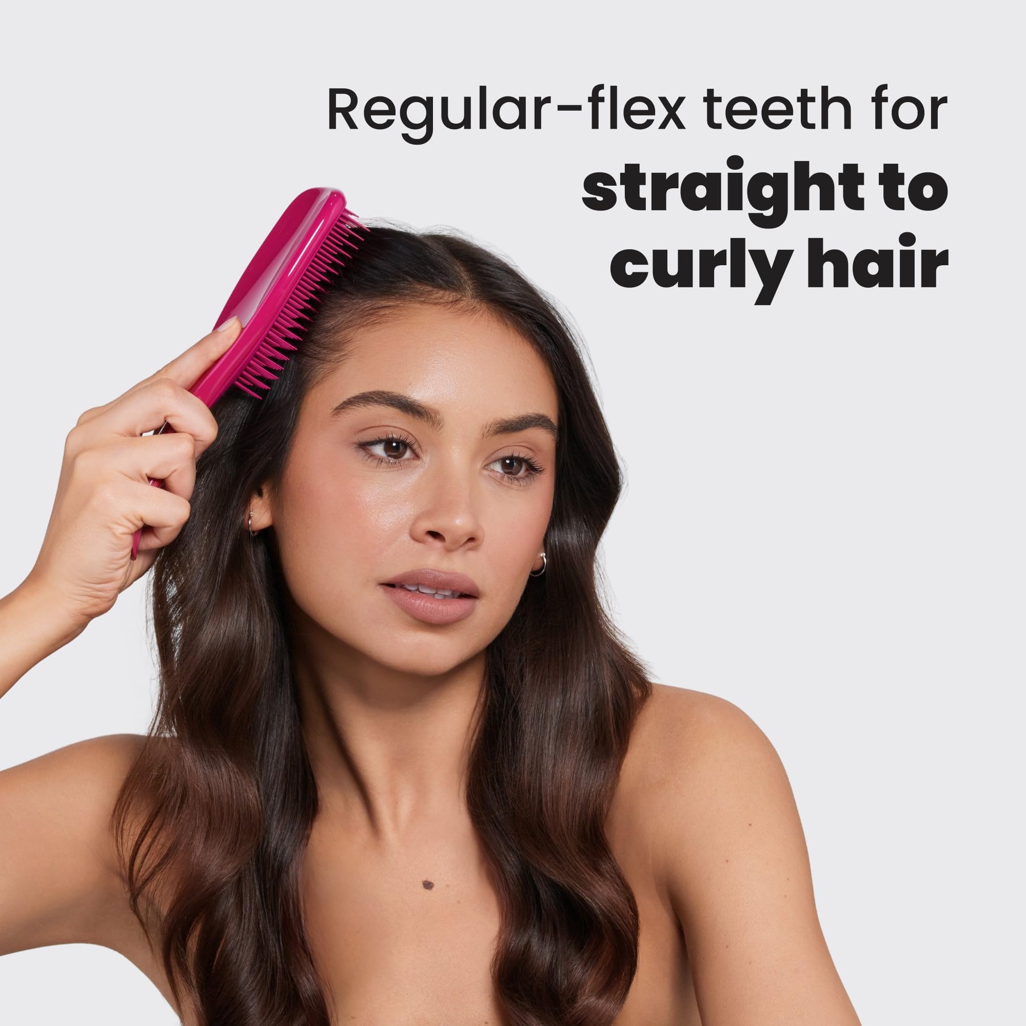 Tangle Teezer short teeth smoothing for frizz-free finish after detangling