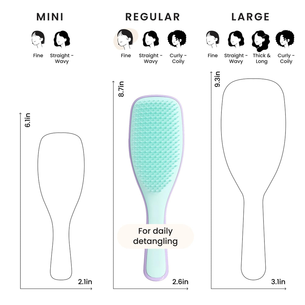 Tangle Teezer shower-conditioning distribution close-up demonstrating even product distribution