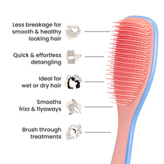Tangle Teezer Ultimate Detangler Brush Apricot Blaze in shower helps even product distribution.