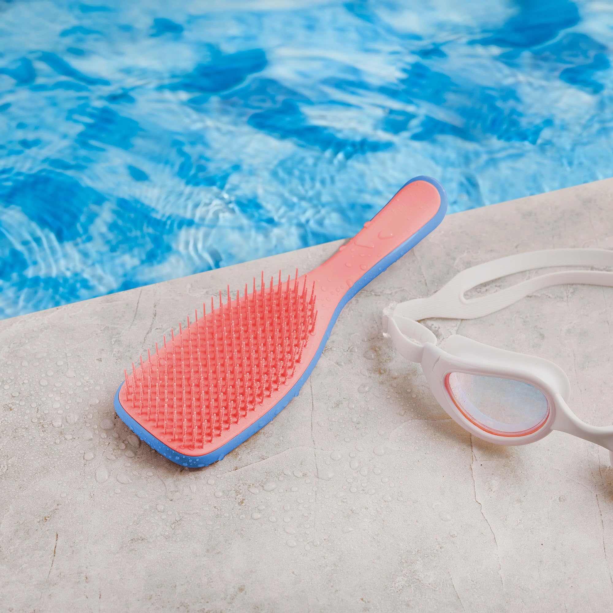 Tangle Teezer Ultimate Detangler Brush Apricot Blaze in use during styling session.