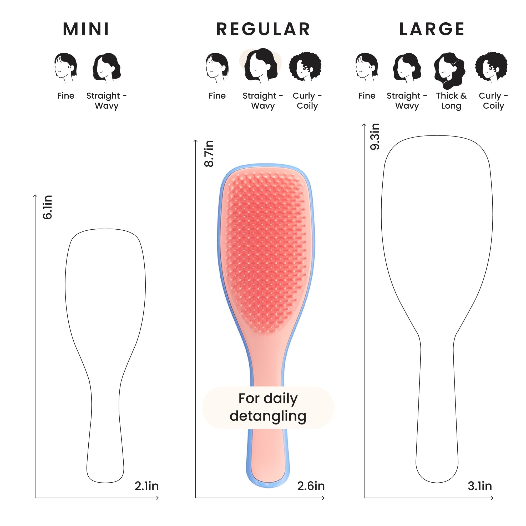 Tangle Teezer Ultimate Detangler Brush wet-hair use for detangling and reducing breakage.