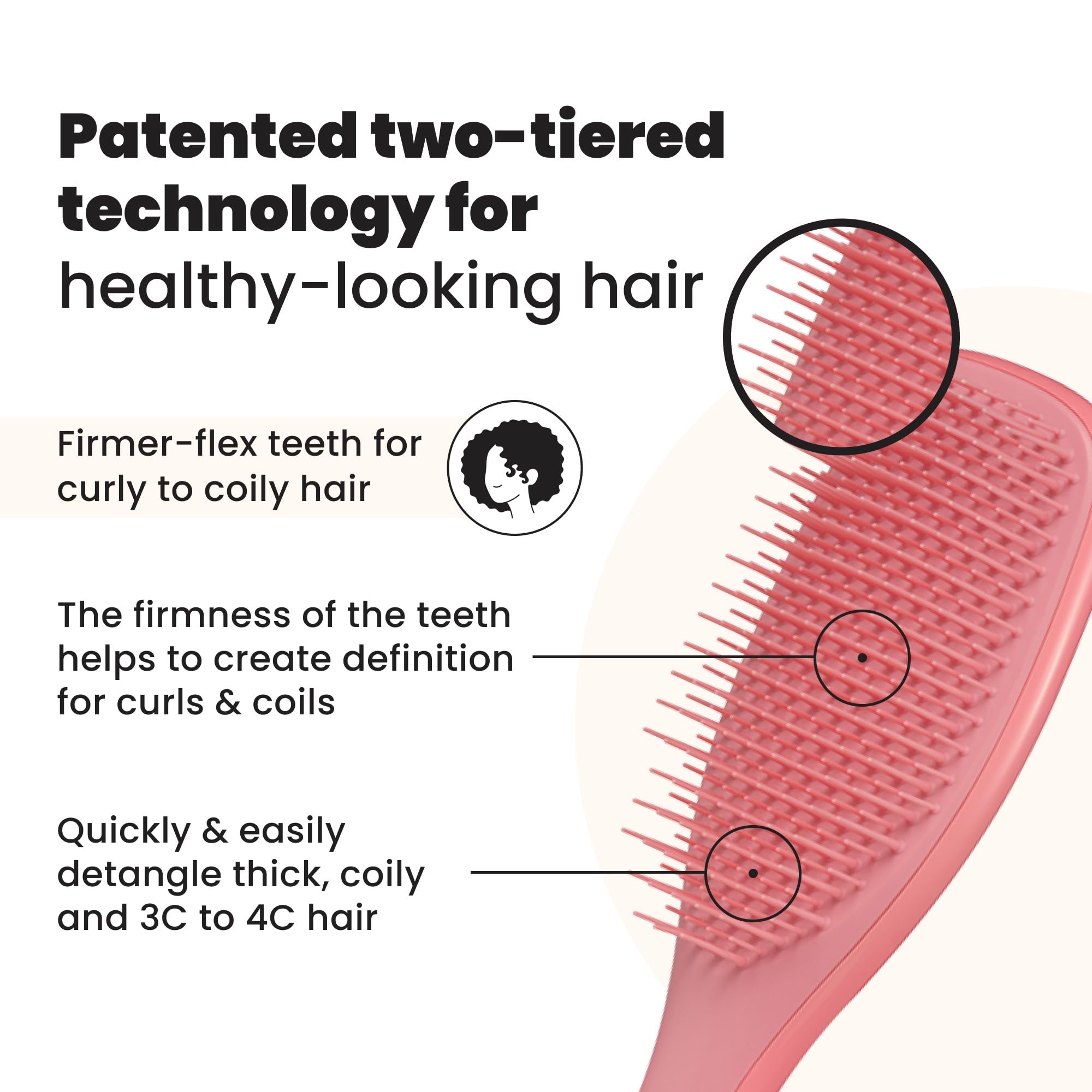 Tangle Teezer Ultimate Detangler demonstrates wet-hair use for tangle-free styling on damp curls.