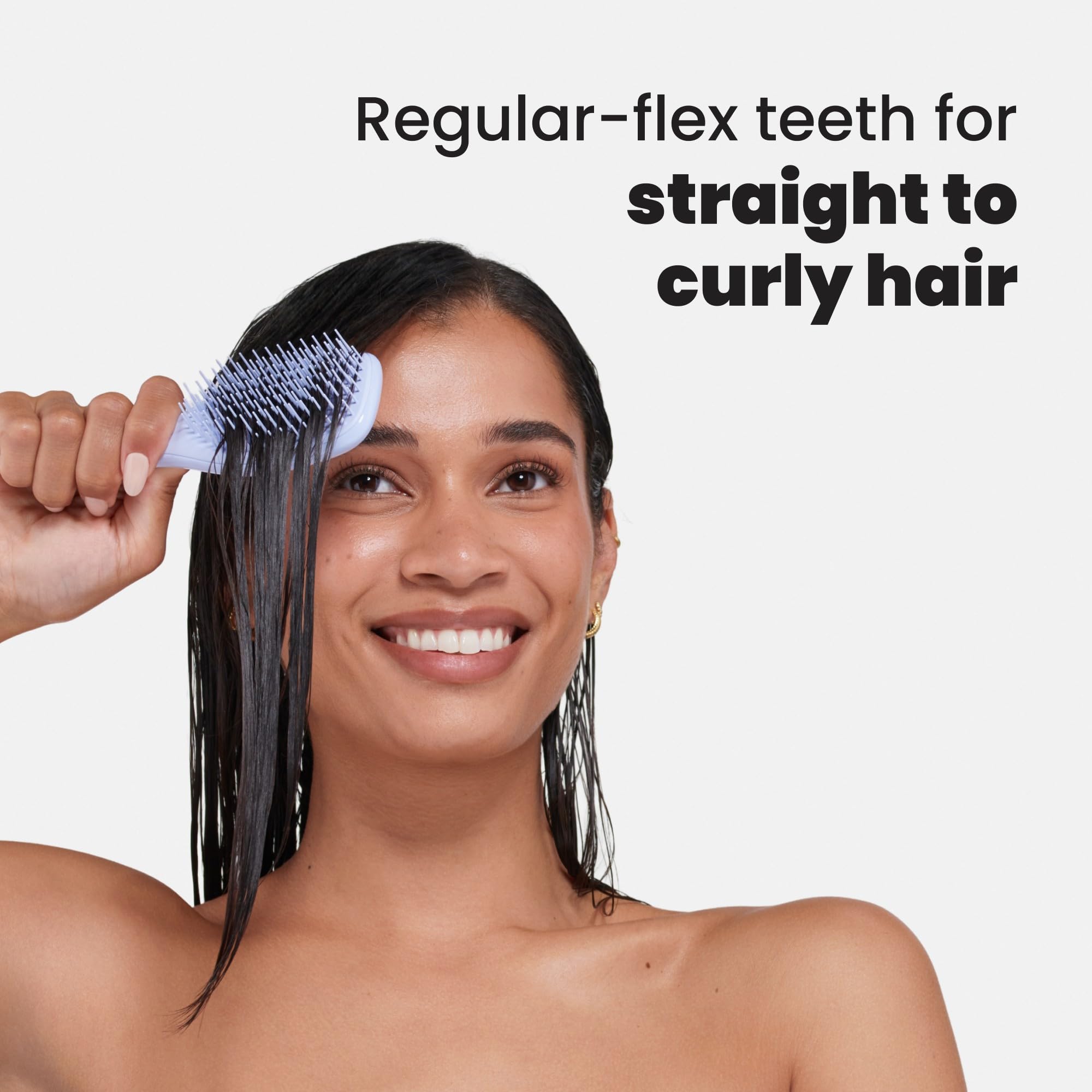 Tangle Teezer Ultimate Detangler Digital Lavender kid-friendly grip for easy brushing.