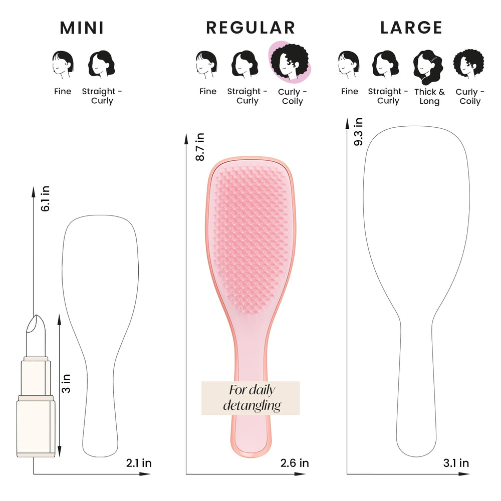 Tangle Teezer grips comfortably for confident styling on curly hair.