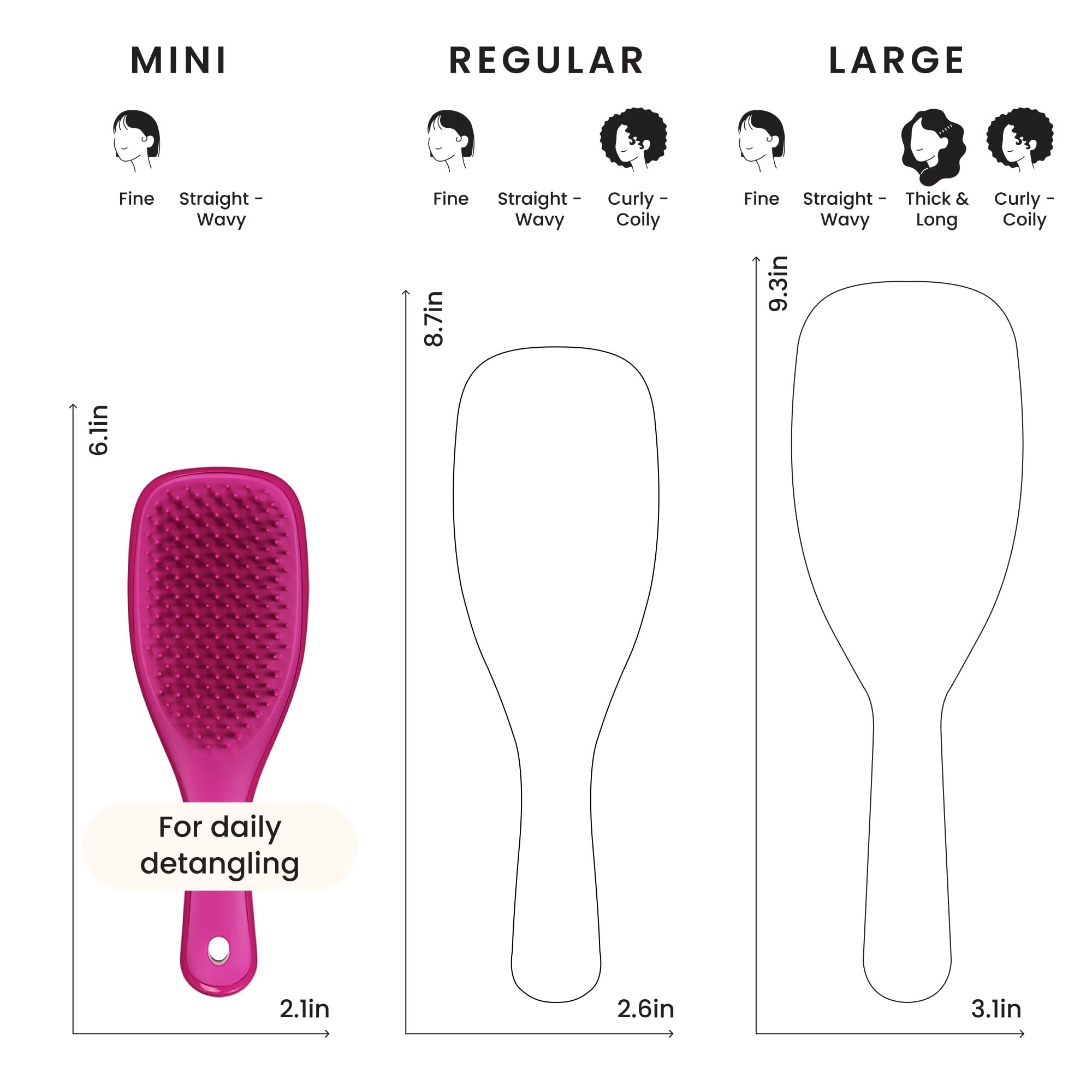 Tangle Teezer Ultimate Detangler in purse or gym bag illustrates convenient travel companion
