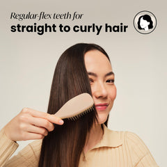 Tangle Teezer Ultimate Detangler two-tier teeth close-up reveals detangling efficacy