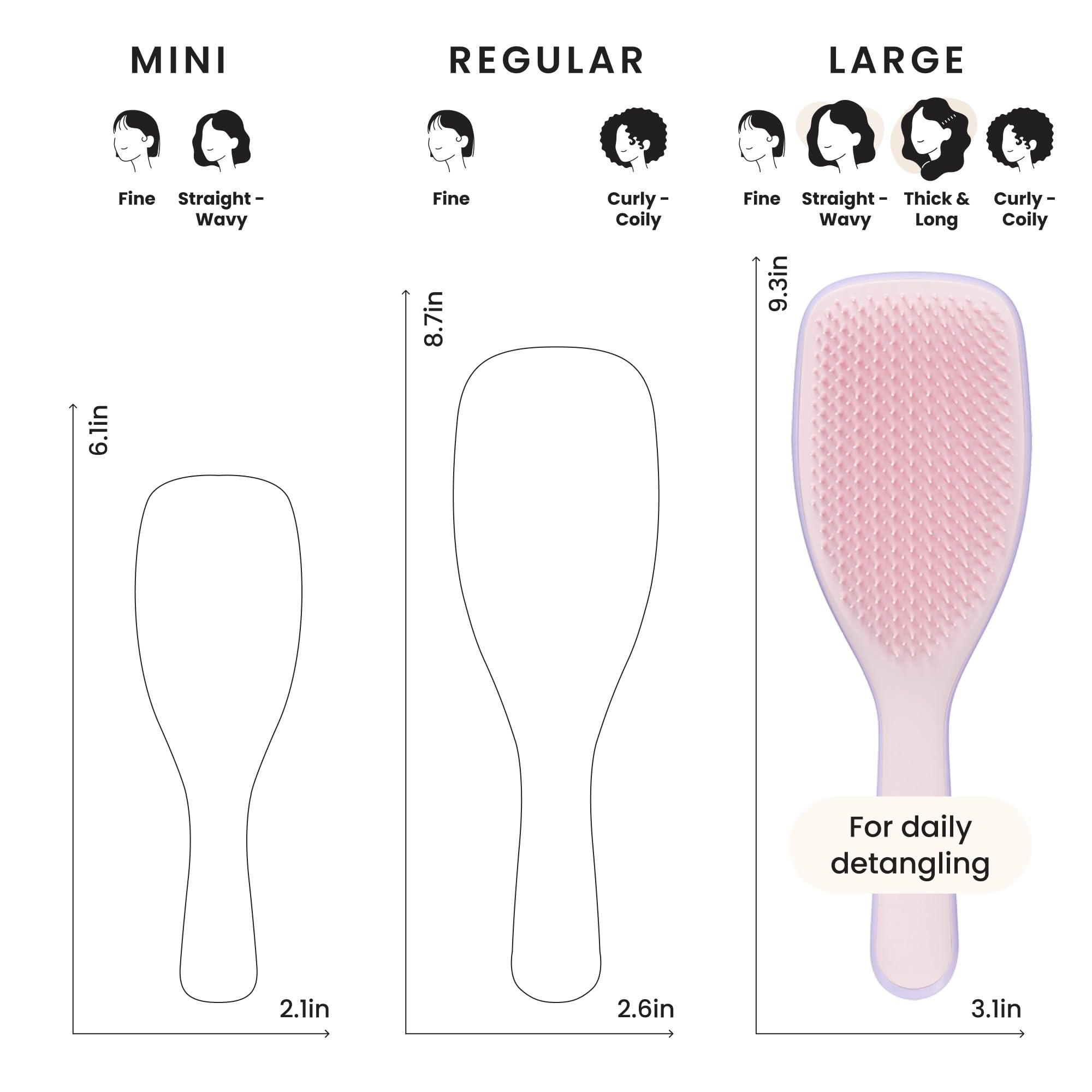 Tangle Teezer Ultimate Detangler para uso en ducha, desenreda sin esfuerzo.