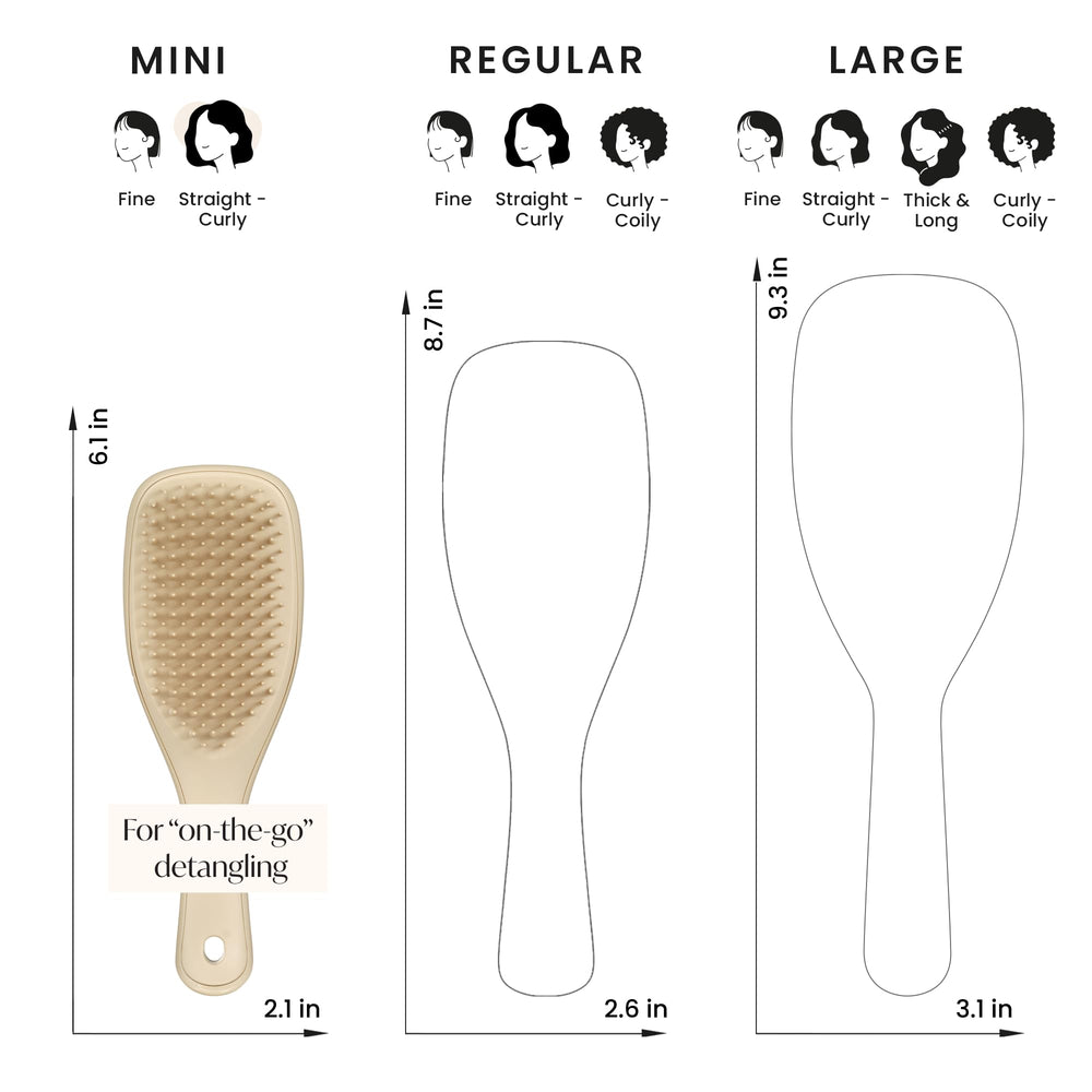 Tangle Teezer Ultimate Detangler works on wet and dry hair for easier detangling