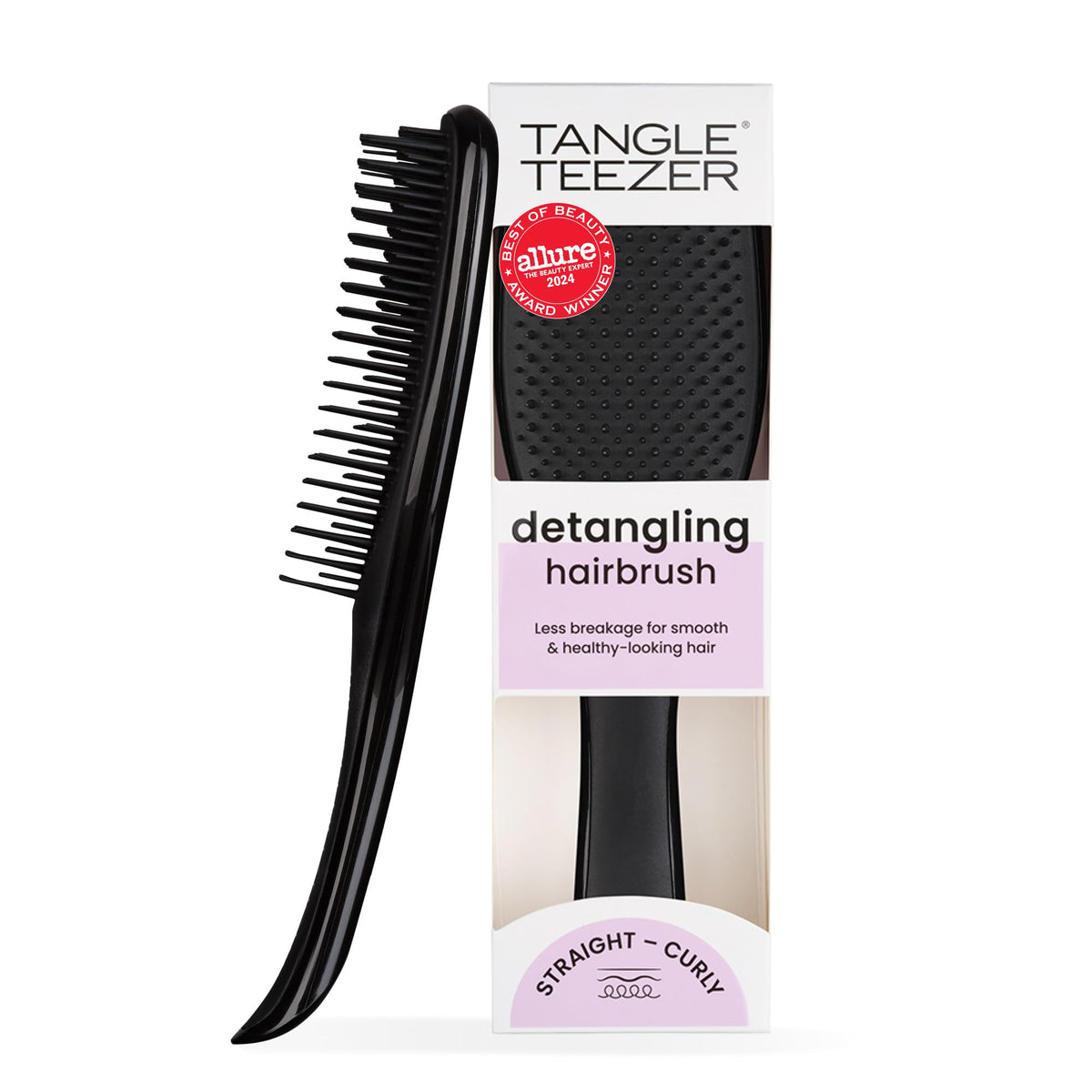 Tangle Teezer Ultimate Detangler on wet hair for gentle knot removal and smooth results.