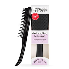 Tangle Teezer Ultimate Detangler on wet hair for gentle knot removal and smooth results.