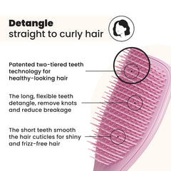 Tangle Teezer Ultimate Detangler used on wet hair for easy detangling.