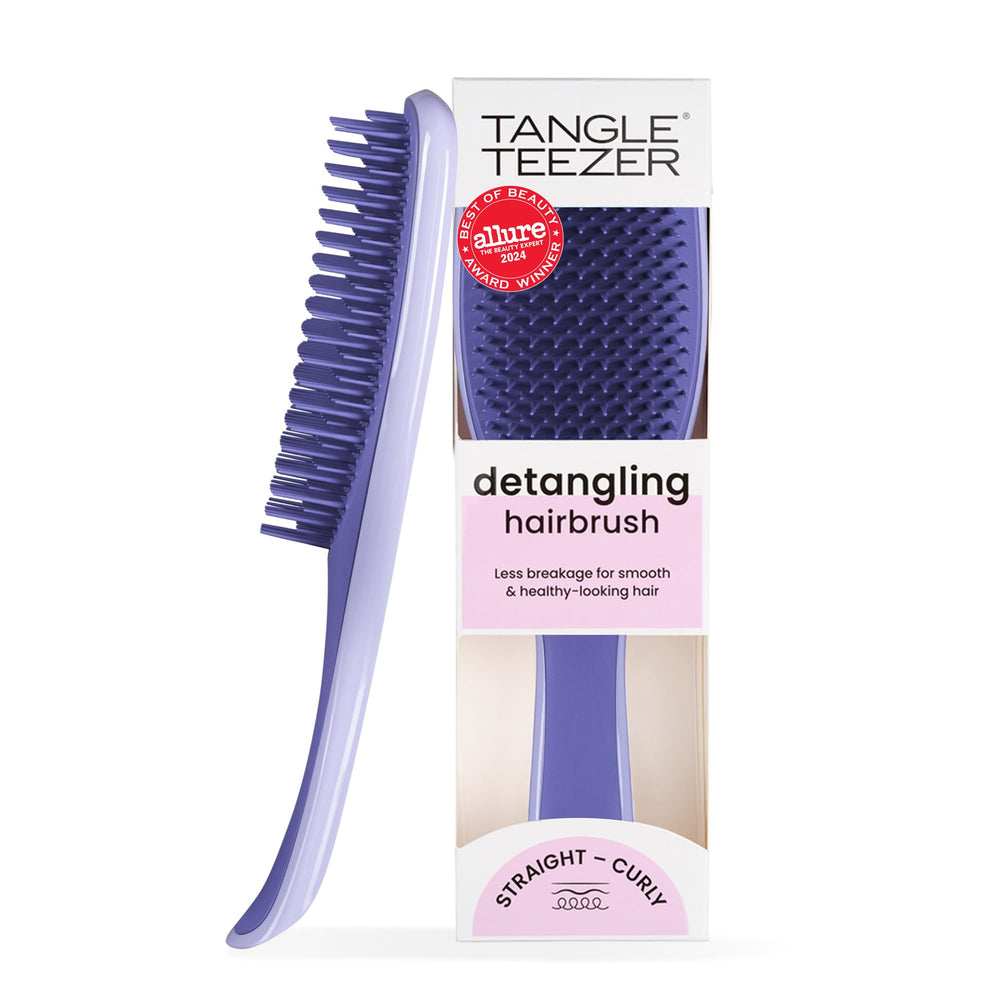 Tangle Teezer Ultimate Detangler on wet hair enables effortless knot-free detangling.