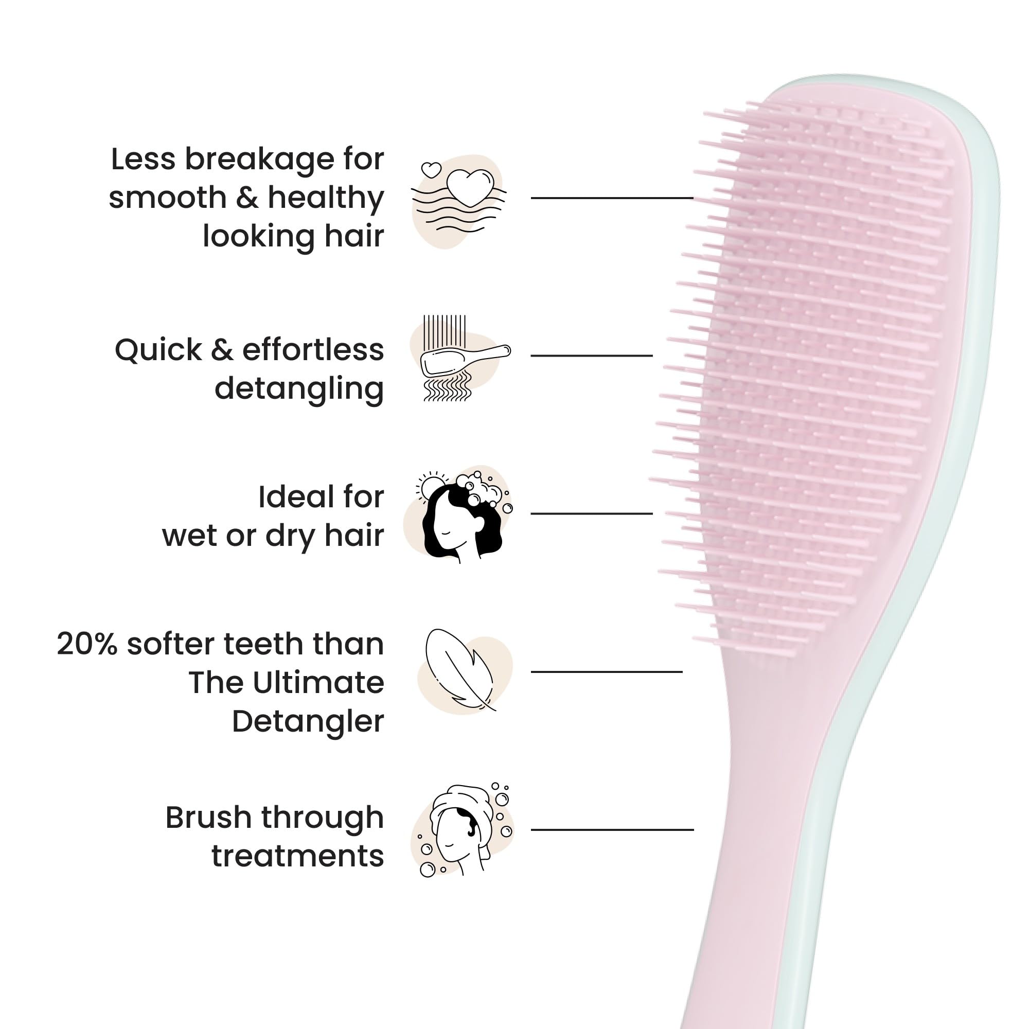 Tangle Teezer wet or dry detangling demonstration for less breakage