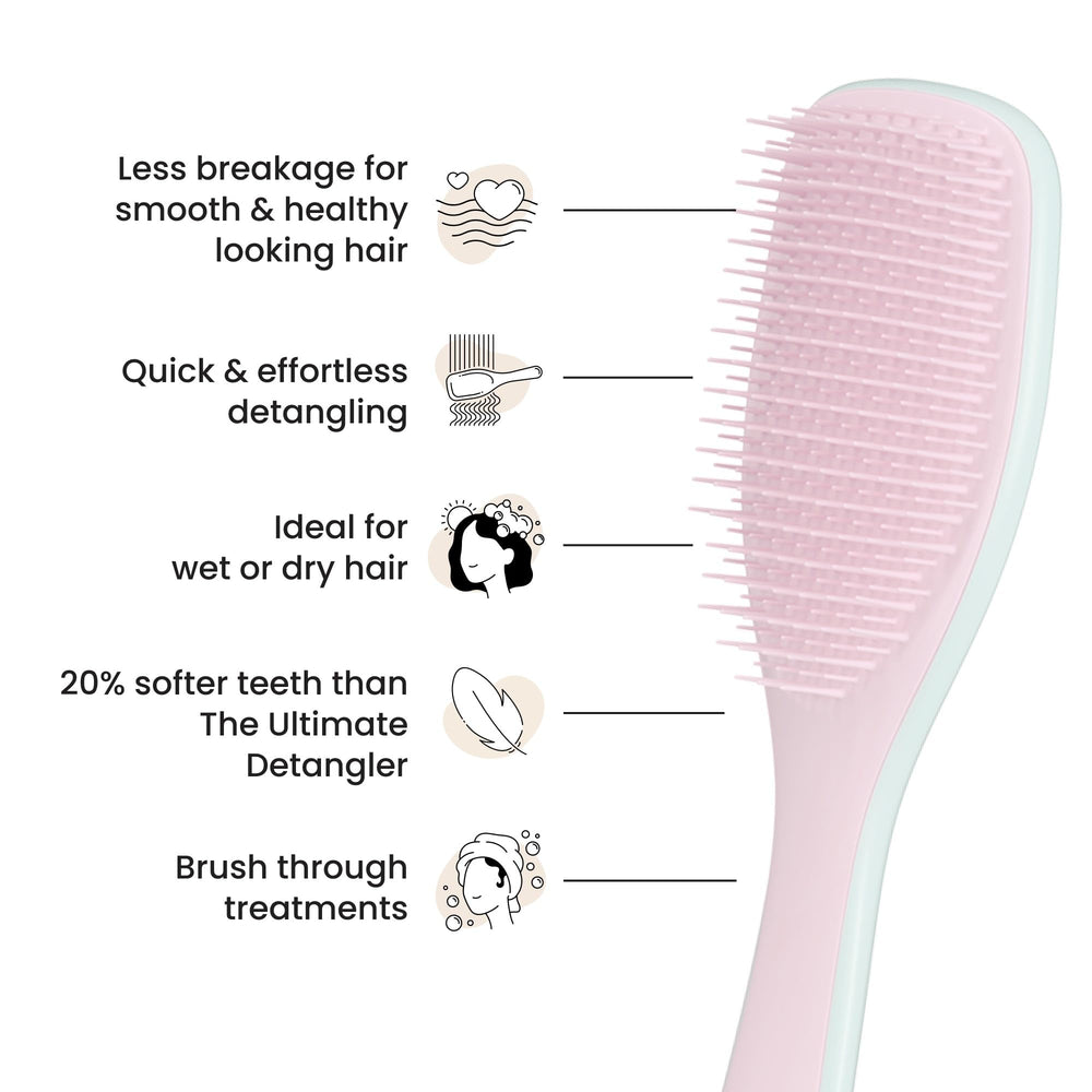 Tangle Teezer wet or dry detangling demonstration for less breakage