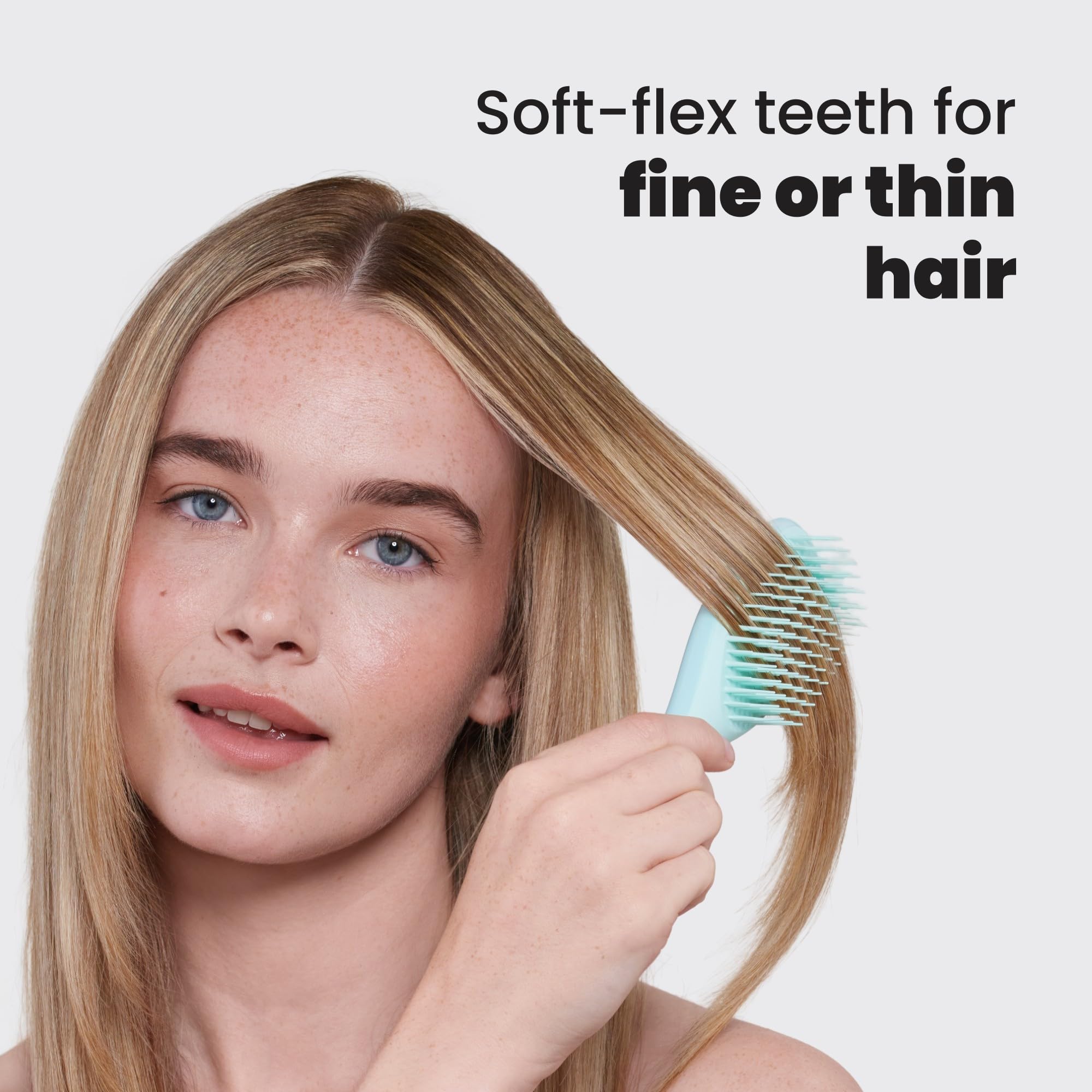 Tangle Teezer detangles wet or dry hair with mint brush.