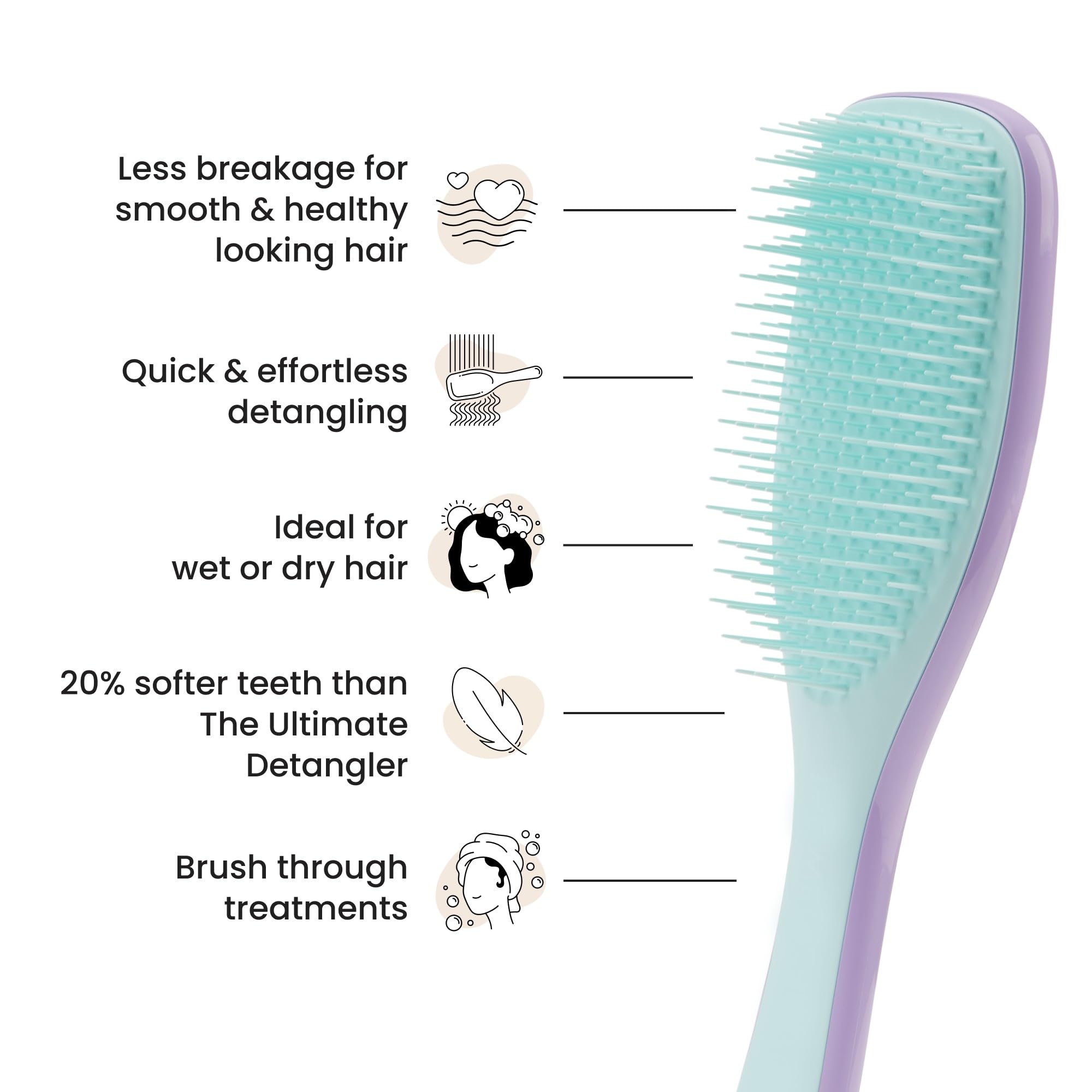 Tangle Teezer wet-hair detangling use demonstrated on tangled hair for easier styling