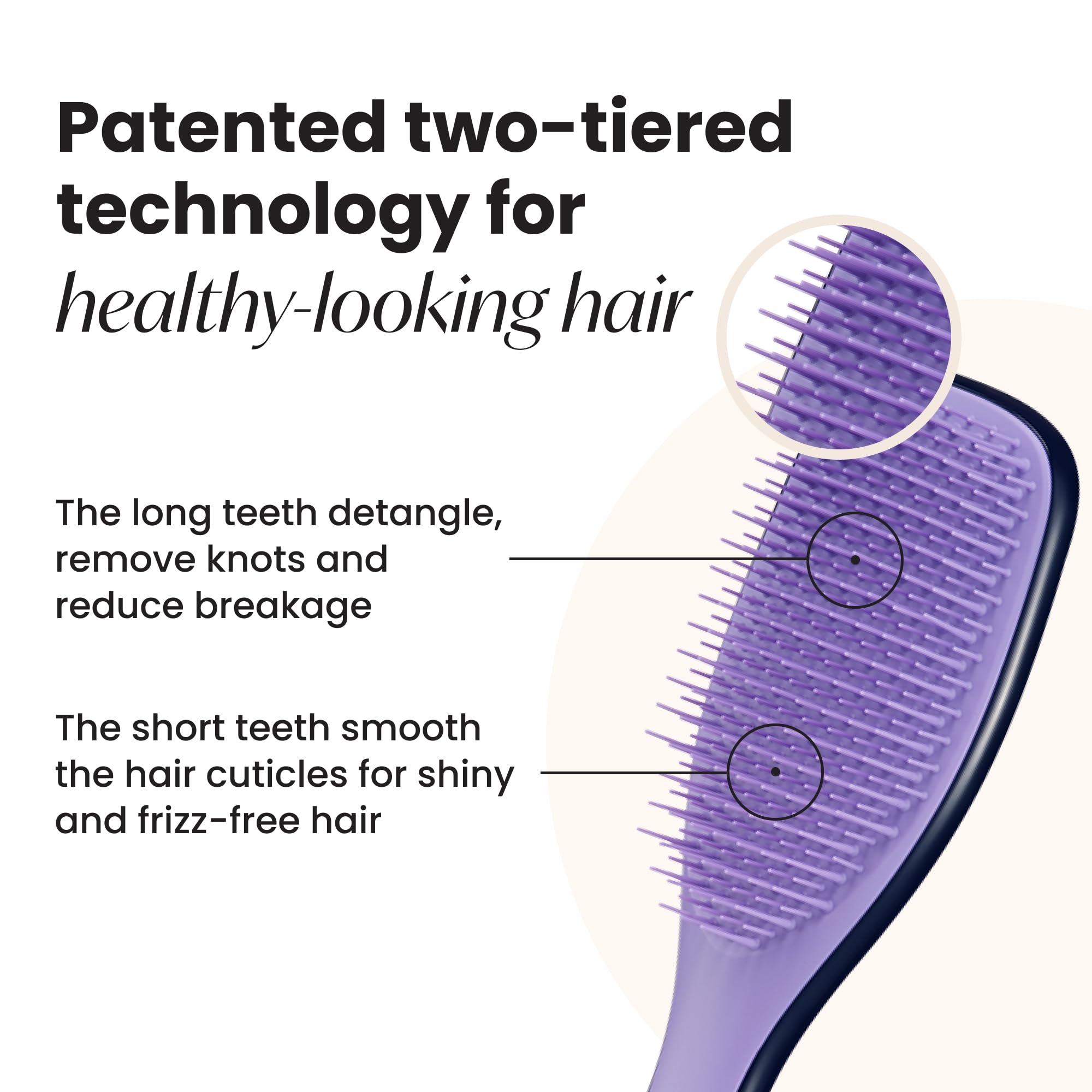Tangle Teezer Zodiac Ultimate Detangler two-tier teeth technology for effective knot removal