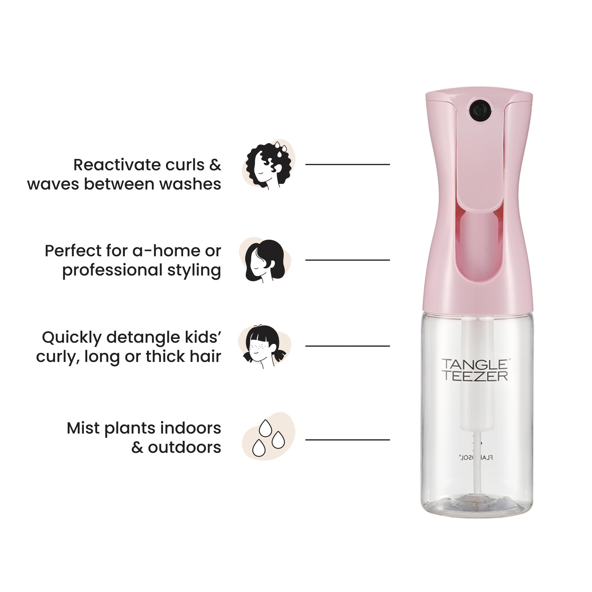 TANGLE TEEZER refillable bottle supports sustainable hair care.