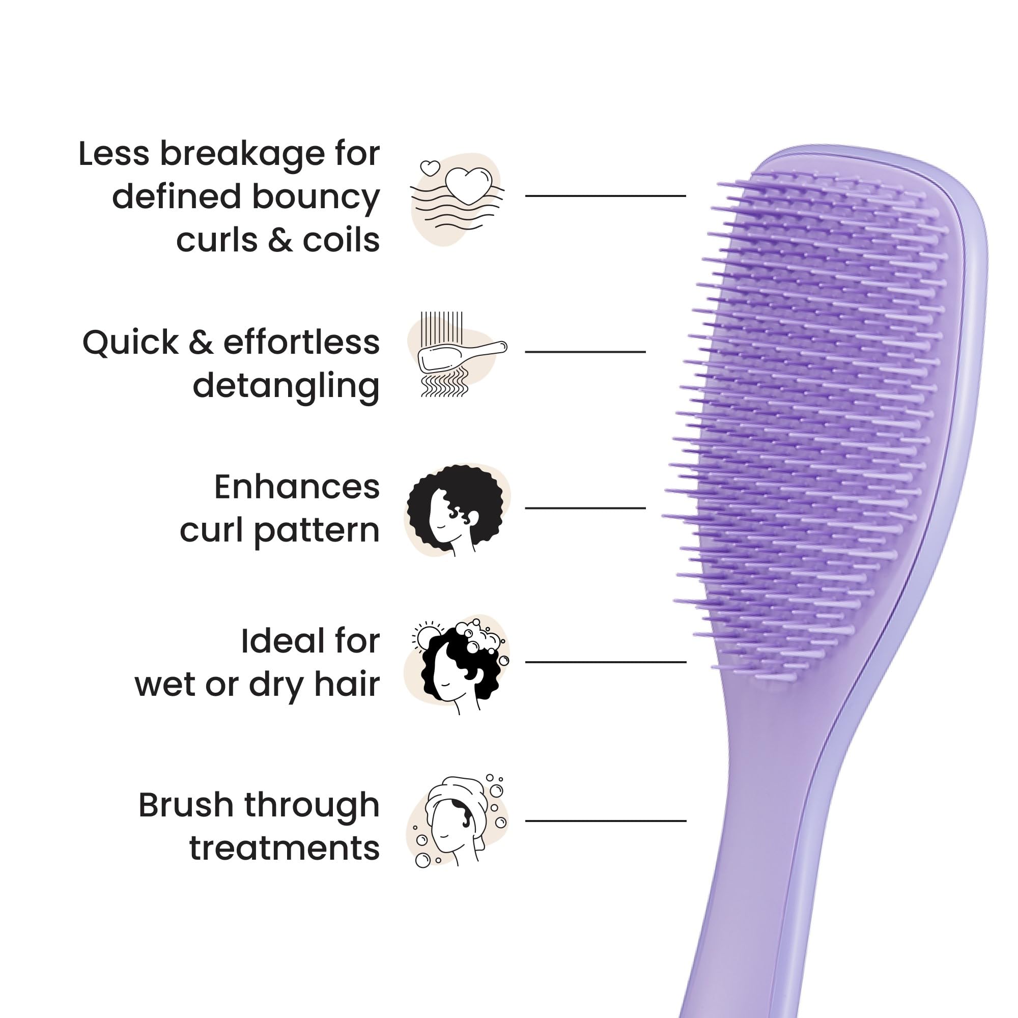 Tangle Teezer Ultimate Detangler shower-distribution demonstration applying conditioner evenly