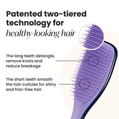 Tangle Teezer Libra two-tier teeth design aids knot removal with reduced breakage.