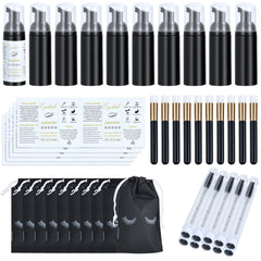 Tannova lash shampoo bottle set with foam pumps for easy at-home cleansing and aftercare