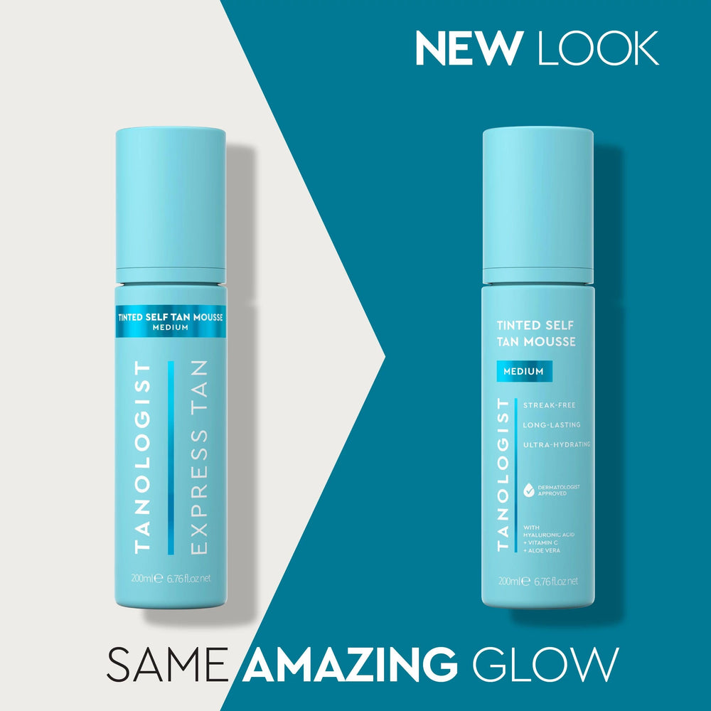 Hyaluronic acid, vitamin C and aloe hydrate skin during bronzing.