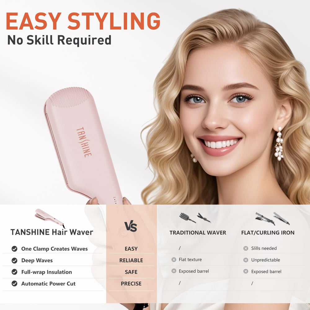 TANSHINE hair waver creating beach waves with volume