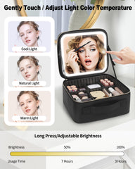 TANTO makeup bag adjustable dividers closeup demonstrates customizable compartments.