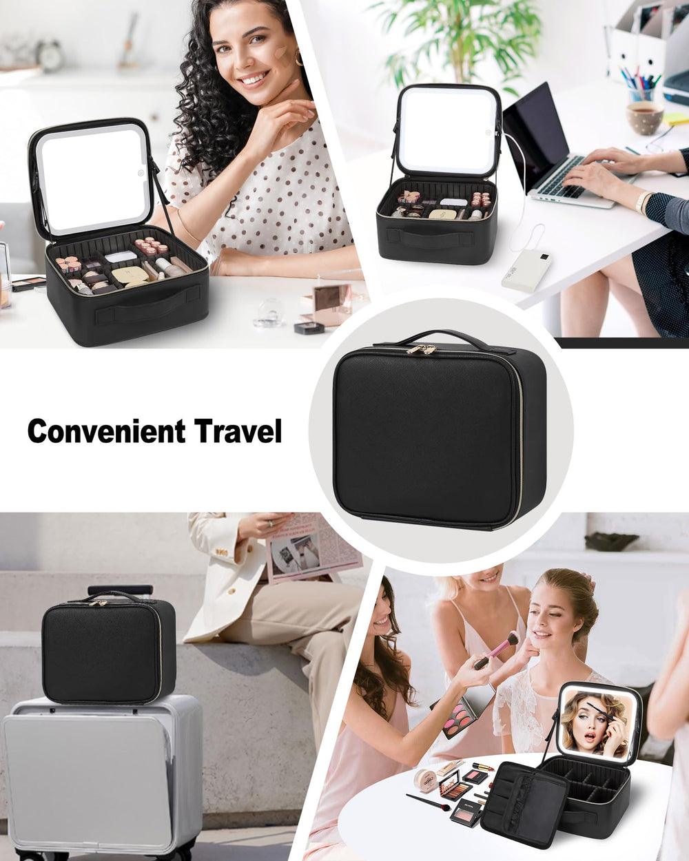 TANTO makeup bag dual-way zipper ensures smooth access to contents.