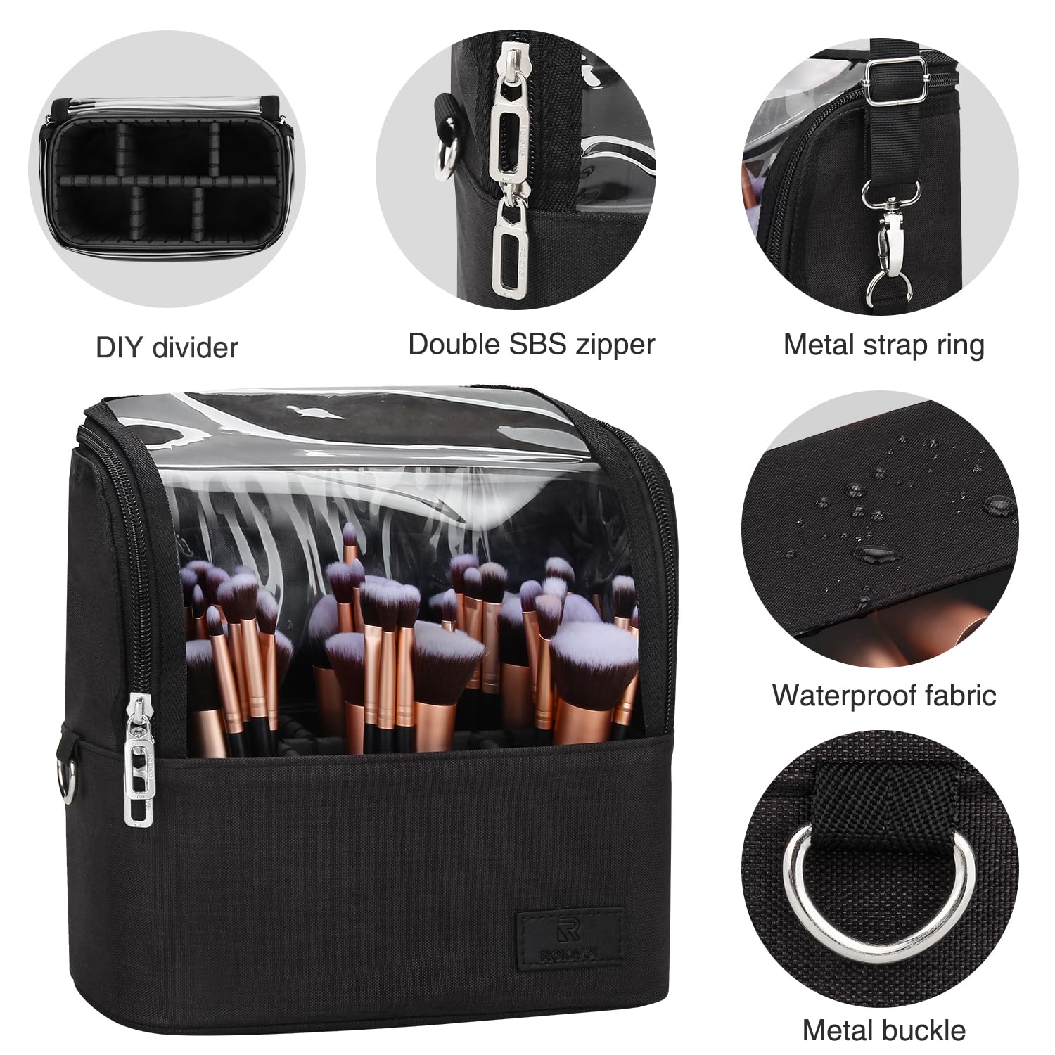 TANTO travel-ready organizer keeps brushes and tools in one place.