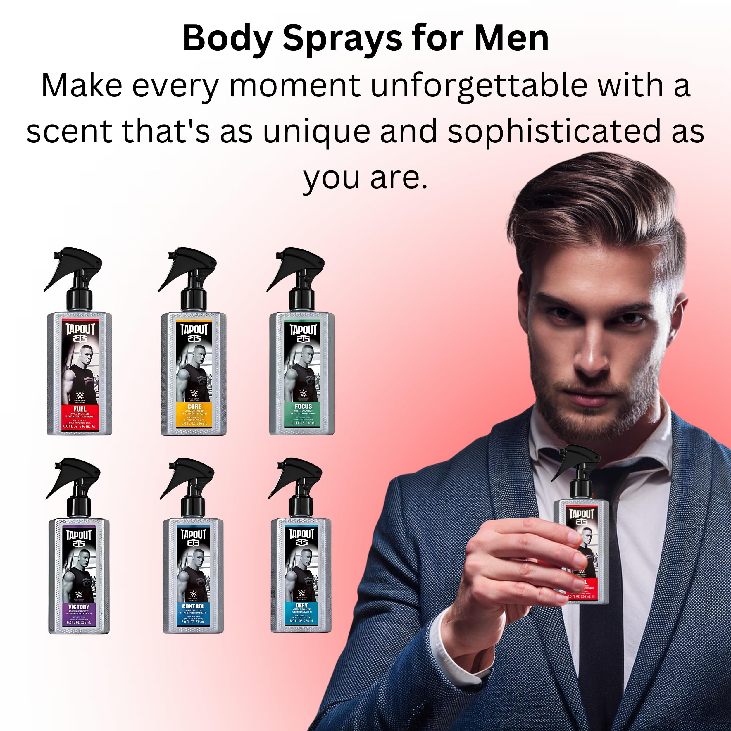 Tapout Control bottle offers clean cool scent for all-day wear.