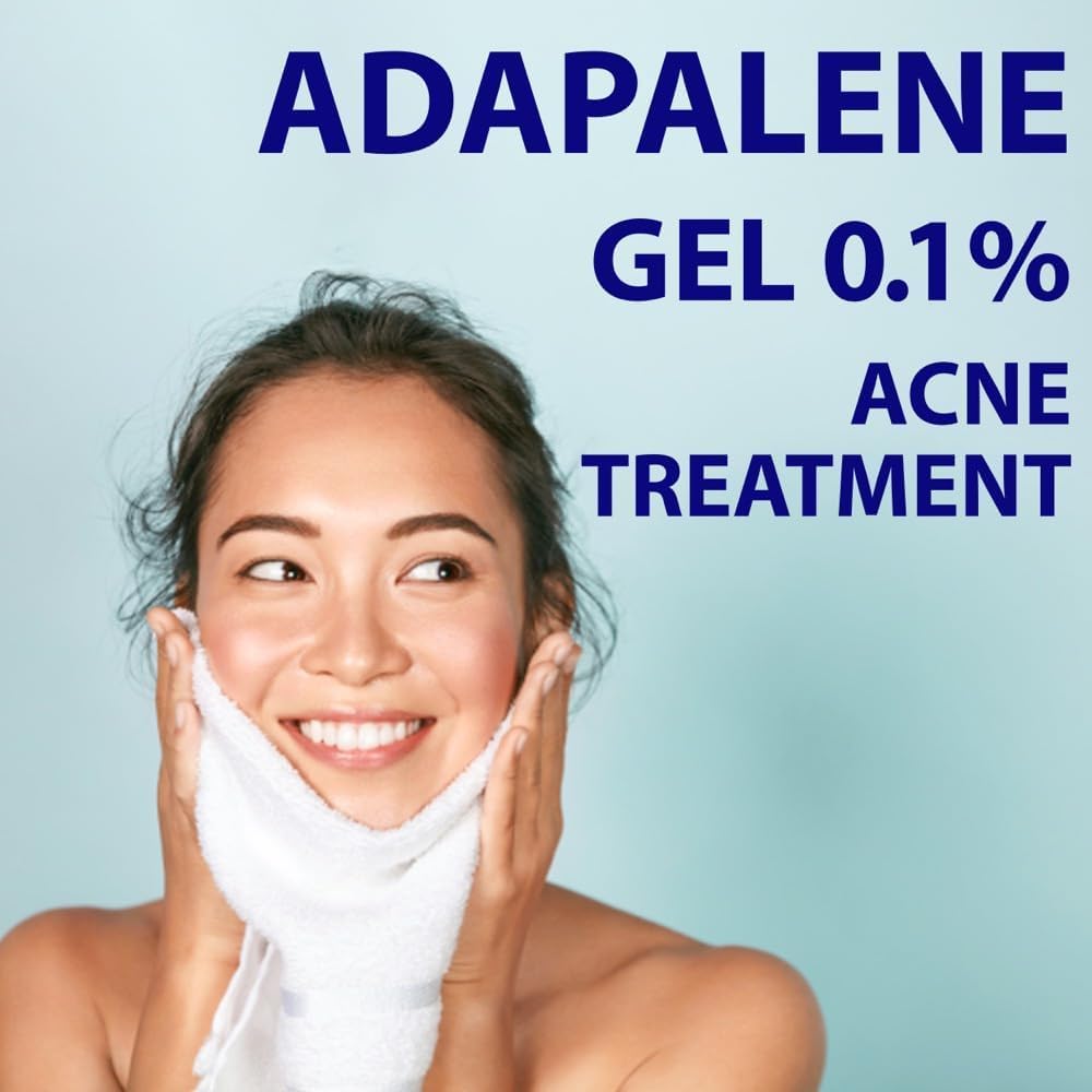 TARO Adapalene skin-clear after-use scene suggesting potential acne control and routine safety.