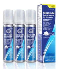 TARO Minoxidil foam aerosol pump enables easy scalp application.
