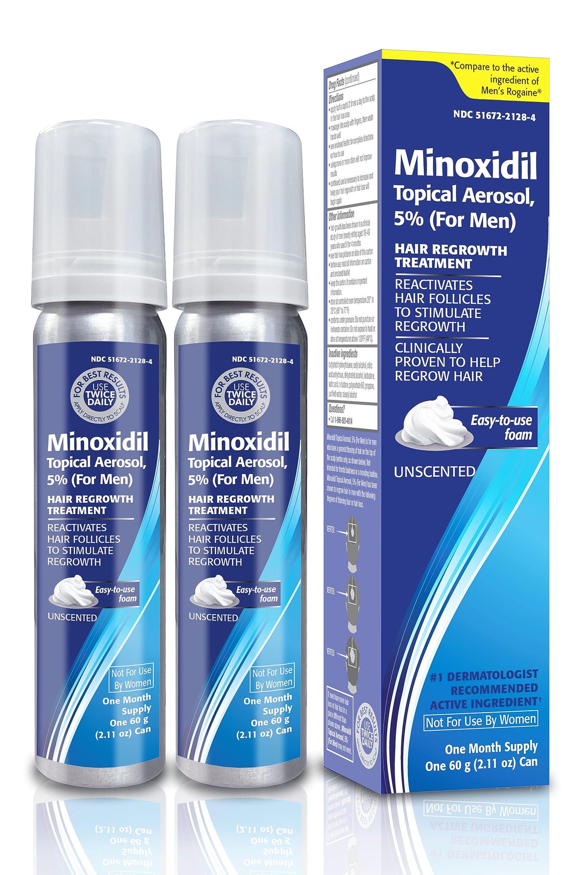 TARO minoxidil-foam can shows compact packaging for daily scalp treatment