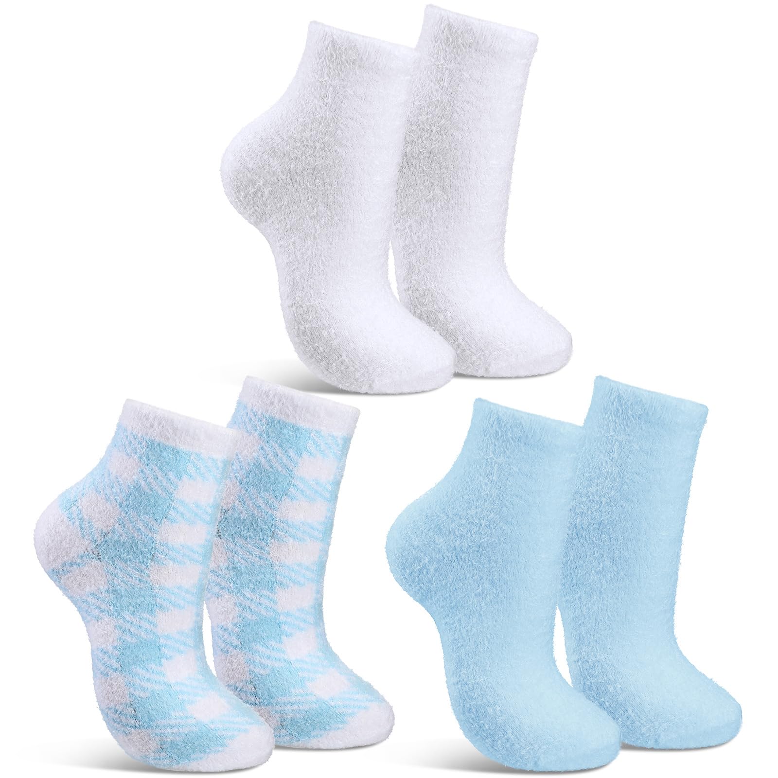 Tarpop Aloe Socks 3 Pairs blue pack with gel infusion for smoother feet