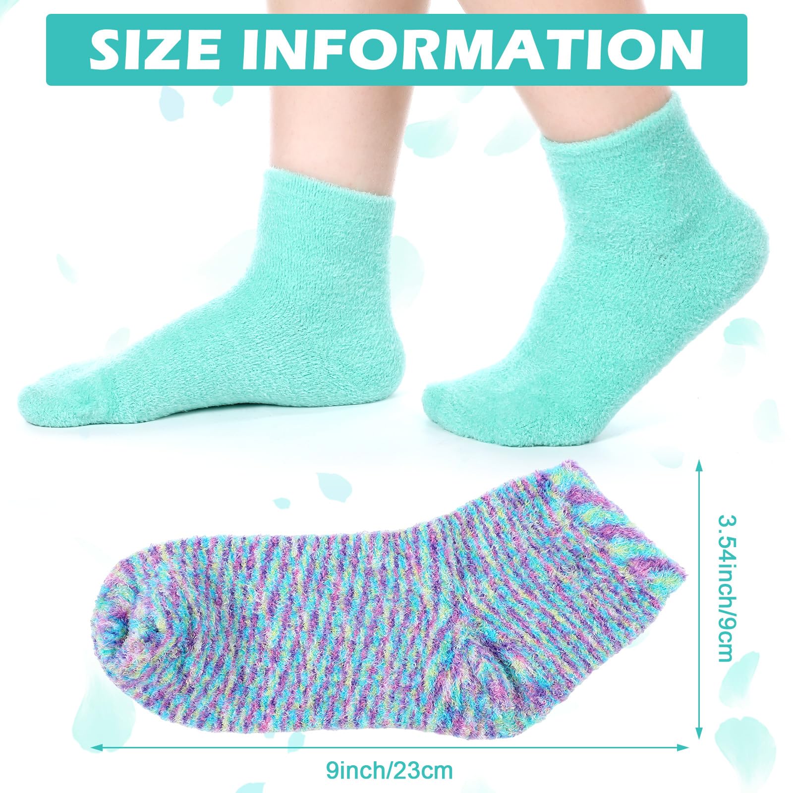 Tarpop Aloe Socks green pair promotes gentle foot care indoors.
