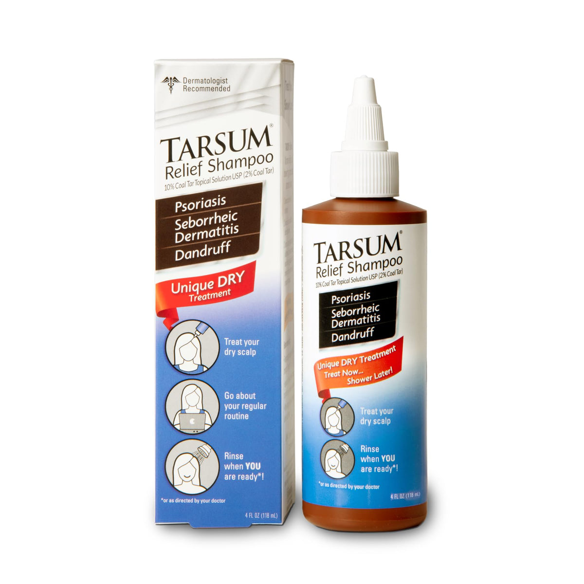 Tarsum Extra Strength Psoriasis Shampoo bottle ready for soothing scalp care.